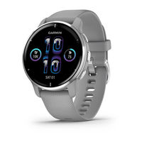 Garmin Venu 2 Plus 43 mm Silver Stainless Steel Bezel With Powder Grey Case And Silicone Band