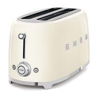 Smeg TSF02CRUK 4 Slice Toaster, Cream