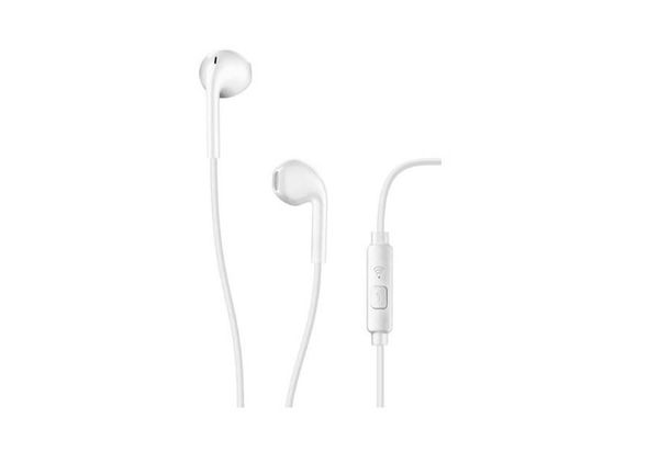 Cellularline LIVE Capsule Earphone With Mic, White
