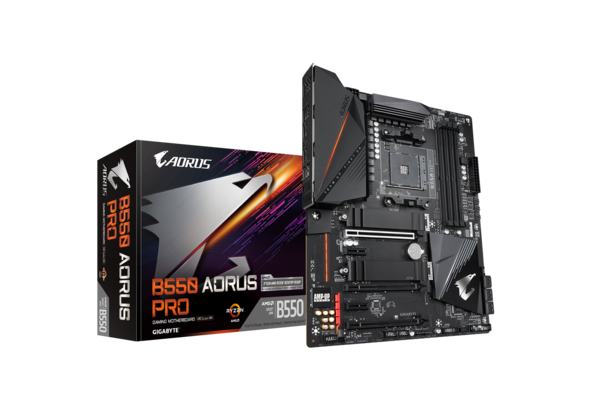 Gigabyte AMD B550 AORUS Motherboard with True 12+ 2 Phases Digital VRM, Fins-Array Heatsink, Direct-Touch Heatpipe, Dual PCIe 4.0/3.0 x4 M. 2 with Thermal Guards, 2.5GbE LAN, RGB FUSION 2.0, Q-Flash Plus