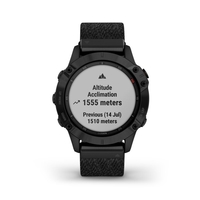 Garmin Fenix 6 Multisport GPS Watch Nylon Band, Black
