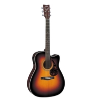 Yamaha FX370CTBS Acoustic Electric Guitar, Tobacco Brown Sunburst
