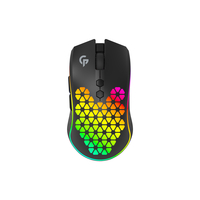 Porodo Gaming 9D Wireless RGB Mouse 10000 DPI with Built-In Rechargable Battery 600mAh, Black