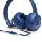 JBL TUNE 500 Wired On-Ear Headphones,  blue