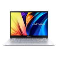 ASUS Vivobook S 14 Flip OLED, Touch Laptop, AMD Ryzen R5-5600H, 8GB RAM, 512GB SSD, Shared Graphics, 14 Inch WUXGA (1920x1200) OLED, FHD Camera 1080p with Privacy Shutter, Win11 Home, Finger Print, Cool Silver
