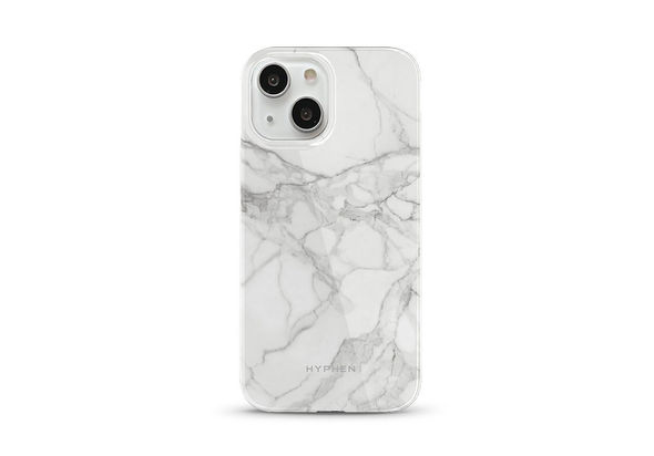 Hyphen LUXE Marble Case for iPhone 13, White