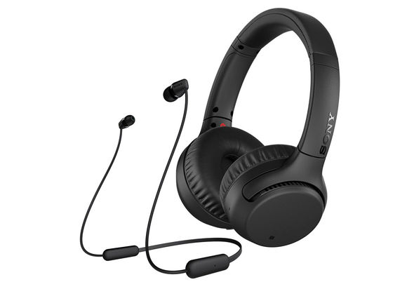 Sony WH-XB700 Bluetooth Wireless Headphones with Sony WIC200 Wireless In-ear Headphones