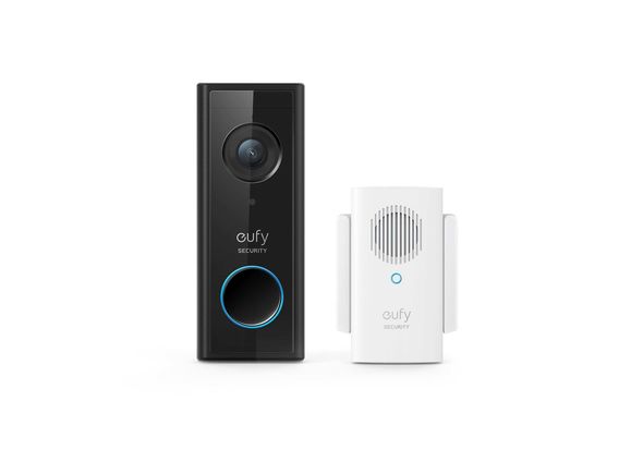 Eufy Battery Video Doorbell Slim 1080p, Black
