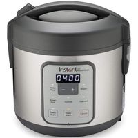 Instant Pot Zest Rice and Grain Cooker 8 Cups, Black and Stainless Steel
