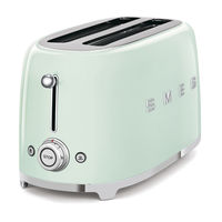 Smeg TSF02PGUK 4 Slice Toaster, Pastel Green