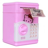 GREEN FROG MONEY SAFE PASSWORD COIN PIGGY KIDDY SAVINGS BANK (PINK) Coin Bank