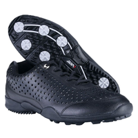 PGM Aero Hybrid Spikes Men's Golf Shoes - Black, uk 7,  black