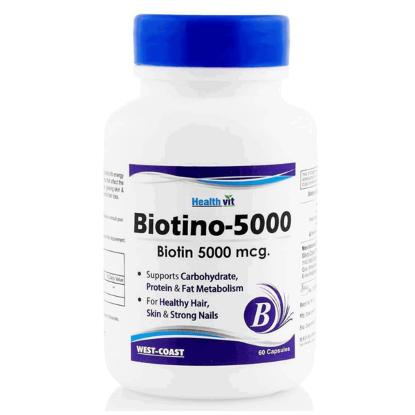 HealthVit Biotino 5000 Biotino 5000 mcg, jar, 500 gm