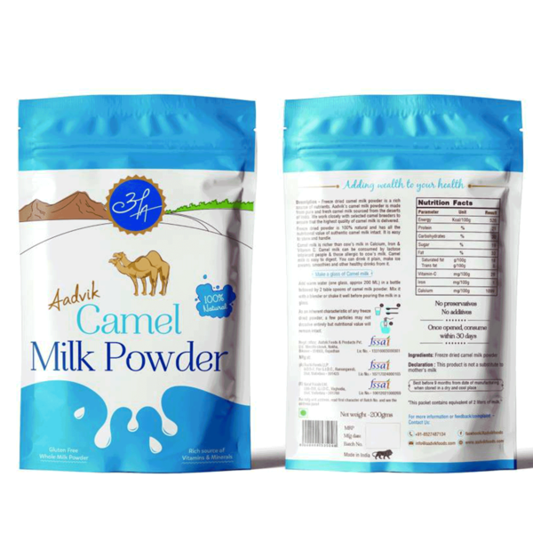 Aadvik (Freeze Dried, No Additives, No Preservatives) Camel Milk Powder, 200 gm