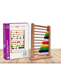 HILIFE Jr. Busy Bead Abacus in Home Learning Manipulative for Early Math - 10 Row Counting Frame - Teach Counting, Addition and Subtraction