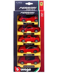 Bburago Ferrari 5 Pack - Red