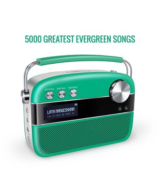 Saregama Carvaan Premium (Pop Colour Range) Hindi - Portable Music Player with 5000 Preloaded Songs, FM/BT/AUX (Forest Green), orchid purple, 1 kg 300 g, 8.3 x 28.96 x 22.61 cm