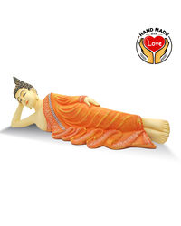 Resin Sleeping Buddha Orange