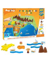 Imagimake Kid's Mapology - Physical Features of India Learn 50+ Geographical Features Like Mountains, Rivers, Plateaus Educational Toy and Learning Aid Puzzles for Age 5 Years+
