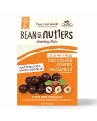Pink Harvest Farms Bean To Nutters - Sugar Free Chocolate Coated Hazelnuts, Sweetened with Stevia, 100gm