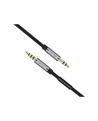 Ultraprolink Ul108 Audio Ox Hf 3.5Mm - 3.5Mm Male To Male Car Stereo Aux Cable With Built-In Microphone/In Line Mic Audio Cable With Gold Plated Connectors -1.5M (Black), multicolour