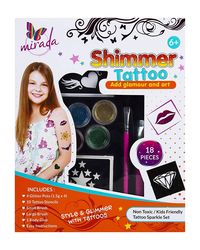 Mirada Gliter Tattoo Fashionista, Age 6 To 8 Years