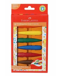 Faber-Castell Kindergarten Grip Crayons - Pack of 6 (Assorted)
