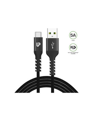 Ultraprolink Ul1022 Nylokev-C+ Type C Sync & Charge Cable 1.5M (Black), multicolour