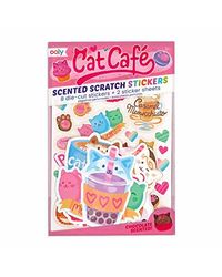 OOLY, Cat Cafe Scented Stickers - 2 Sticker Sheets+ 8 Jumbo Stickers