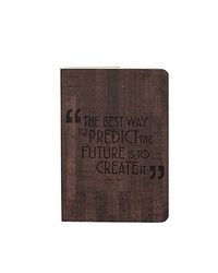 Doodle Writing Tomorrow Today Small Pocket Size Diary Notebook, PU Leather, Hard Cover, 80 GSM, 200 Ruled Pages, (5.5" X 4" Inches) (Dark Brown)