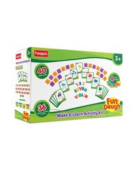 Fundough - Make & Learn Activity Kit, Cutting, Shaping and Learning, 3years+ , Multi-Colour