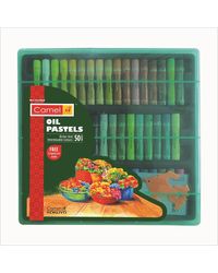 Oil Pastel 50-Shades With Reusable Plastic Pack