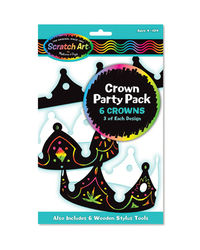 Melissa And Doug Scratch Art Crown Party Pack, Age 4+
