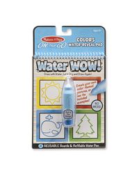Melissa & Doug On the Go Water Wow! Colors & Shapes Activity Pad (Reusable Water-Reveal Coloring Book, Refillable Water Pen)