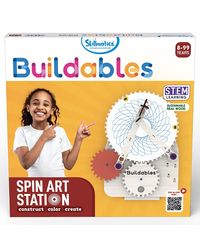 Skillmatics STEM Building Toy: Buildables Spin Art Station| Gifts for Ages 8 and Up| Educational & Construction Activity Kit