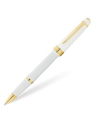 Cross Bailey Light White Resin Ballpoint Pen With Gold Plate - AT0742-10