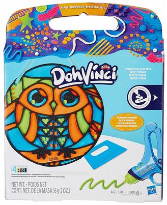 Play-Doh Dohvinci Stained Glass Effect Refill Art Set - Owl