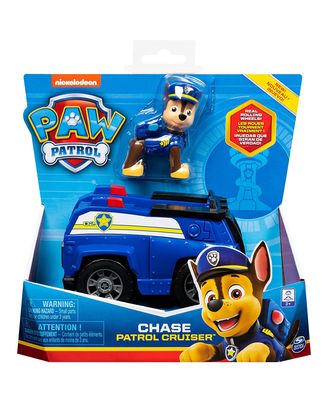Paw Patrol Chase Patrol Cruiser Vehicle With Collectible Figure, For Kids Aged 3 And Up, Multicolor (6061799)