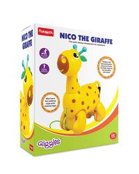 Giggles - Nico The Giraffe, Pull Along Toy, Head Bobs, Tail Wags, Walking, 18 Months & Above, Infant And Preschool Toys