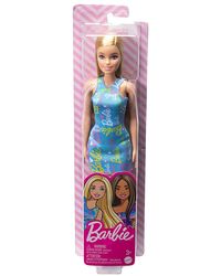 Barbie Dolls Wearing Logo Print Blue Dress