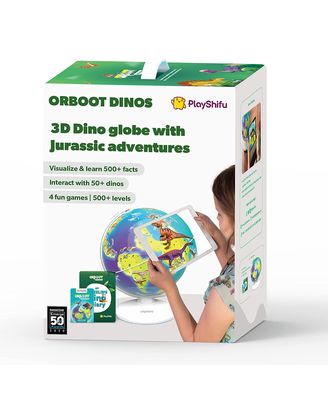 PlayShifu Interactive Dinosaur Toys - Orboot Dinos (Globe+ App) 50 Dinosaurs, 500+ Facts| Educational Dinosaur Toys For Kids 5-7| 4 5 6 7 8 year old Birthday Gifts (Works with tabs/mobiles)