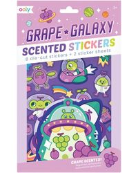 Grape Galaxy Scented Scratch Stickers - 2 Sticker Sheets+ 8 Jumbo Stickers