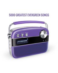 Saregama Carvaan Premium (Pop Colour Range) Hindi - Portable Music Player with 5000 Preloaded Songs, FM/BT/AUX (Orchid Purple), orchid purple, 1 kg 300 g, 8.3 x 28.96 x 22.61 cm