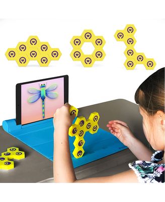 PlayShifu Interactive STEM Toys - Plugo Link (Kit+ App) | Educational Toy for Kids 4-10 Years| Brain Games| Magnetic Building Blocks+ 200 STEM Puzzles| Engineering Kit (Works with tabs/mobiles)