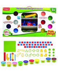 Fundough - The Ultimate Dough & Tool Kit, Cutting, Shaping and Learning, 3years+ , Multi-Colour