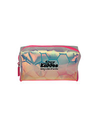 Smily Transparent Cosmetic Pouch Pink, pink