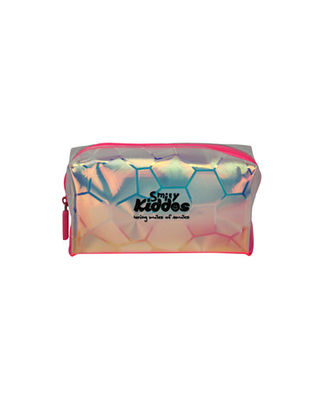 Smily Transparent Cosmetic Pouch Pink, pink