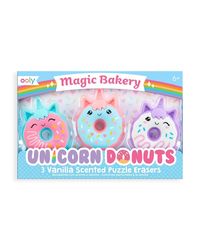 ooly Magic Bakery Unicorn Donuts Scented Erasers - Set of 3