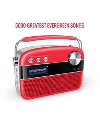 Saregama Carvaan Premium (Pop Colour Range) Hindi - Portable Music Player with 5000 Preloaded Songs, FM/BT/AUX (Coral Pink), coral pink, 1 kg 300 g, 8.3 x 28.96 x 22.61 cm