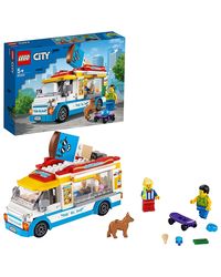 LEGO 60253 City Great Vehicles Ice-Cream Truck Toy with Skater and Dog Figure, for Kids 5+ Year Old, multicolor, 6.1 x 26.2 x 19.1 cm